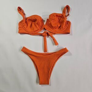 Monday Swimwear Orange Bikini Set
